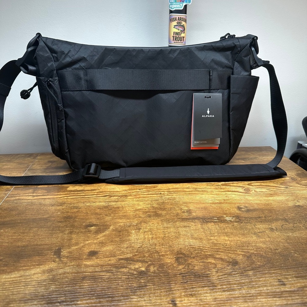 NEW Alpaka Flight Satchel Black Ultradyne 100D Messenger Bag 13" Laptop